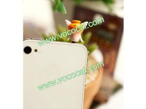 Cute Mushroom Angel 3.5mm Dustproof Earphone Jack Plug Stopper Cap for iPhone