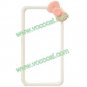 White 3D Bow Cartoon Hard Bumper Case Cover Skin for iPhone 4 4G 4S