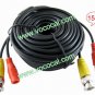 15M BNC/DC Video Power Extension Cable Cord for CCTV Camera