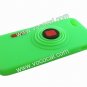 Fashion Silicone 3D Camera Stand Case Cover Skin for iPhone 5 Green