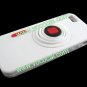 Fashion Silicone 3D Camera Stand Case Cover Skin for iPhone 5 White