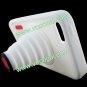 Fashion Silicone 3D Camera Stand Case Cover Skin for iPhone 5 White
