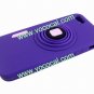 Fashion Silicone 3D Camera Stand Case Cover Skin for iPhone 5 Dark Purple