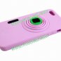 Fashion Silicone 3D Camera Stand Case Cover Skin for iPhone 5 Pink