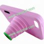 Fashion Silicone 3D Camera Stand Case Cover Skin for iPhone 5 Pink