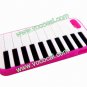 Protective Soft Silicone Piano Key Case Cover Skin for iPhone 5 Peach