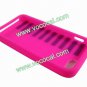 Protective Soft Silicone Piano Key Case Cover Skin for iPhone 5 Peach