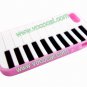 Protective Silicone Piano Key Back Case Cover Skin for iPhone 5 Pink