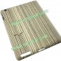 Beige Wood Board Leather Stand Case Cover for iPad 3(The New iPad)