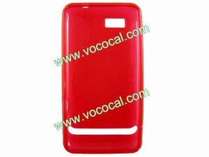 Red S Style TPU Gel Case Cover Skin for Motorola XT681