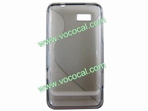 Grey S Style TPU Gel Case Cover Skin for Motorola XT681