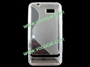 Clear S Style TPU Gel Case Cover Skin for Motorola XT681