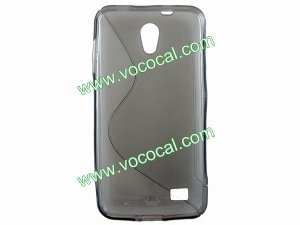 Grey S Style TPU Gel Case Cover Skin for Huawei S8600 Spark