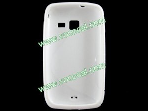 White S Style TPU Gel Case Cover Skin for Samsung Wave Y S5380