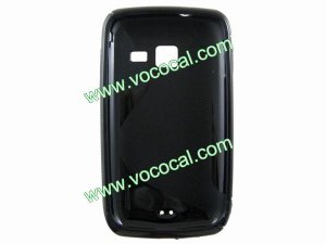 Black S Style TPU Gel Case Cover Skin for Samsung Wave Y S5380