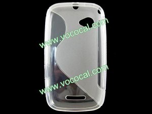 Clear S Style TPU Case Cover Skin for Motorola Domino XT531 XT532