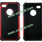 Red Honeycomb Plastic Silicone Hard Case Cover for iPhone 4 4G 4S