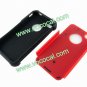 Red Honeycomb Plastic Silicone Hard Case Cover for iPhone 4 4G 4S
