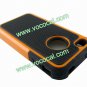 Orange Honeycomb Plastic Silicone Hard Case Cover for iPhone 4 4G 4S