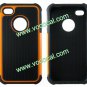 Orange Honeycomb Plastic Silicone Hard Case Cover for iPhone 4 4G 4S