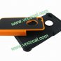 Orange Honeycomb Plastic Silicone Hard Case Cover for iPhone 4 4G 4S
