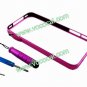 Rose Aluminium Metal Bumper Case Cover Stylus Pen for iPhone 4 4G 4S