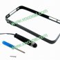Grey Aluminium Metal Bumper Case Cover Stylus Pen for iPhone 4 4G 4S