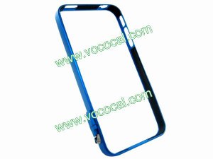 Blue Aluminium Metal Bumper Case Cover Stylus Pen for iPhone 4 4G 4S