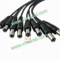 1 Female to 8 Male CCTV Security Camera Power Cable Wire Cord