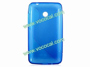 Blue S Style TPU Protective Case Cover for LG Optimus Glare E510