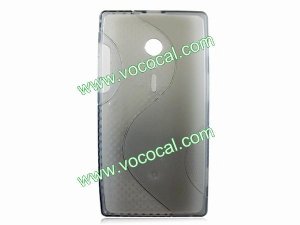 Grey S Style TPU Gel Case Cover Skin for Sony Xperia Ion LT28at