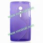 Purple S Style TPU Protective Case Cover for Sony Xperia Ion LT28at