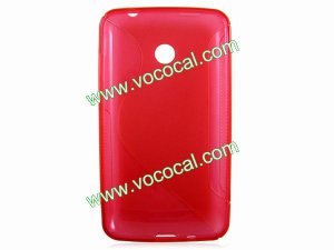 Red S Style TPU Protective Case Cover for LG Optimus Glare E510