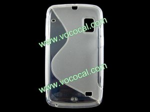 Clear S Style TPU Gel Protective Case Back Cover for ZTE N860