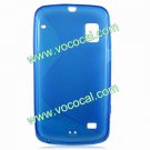 Blue S Style TPU Gel Protective Case Back Cover for ZTE N860