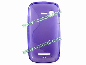Purple S Style TPU Protective Case Cover for Lenovo Lephone A500