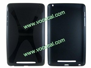 X Line Soft Flexible TPU Protective Case Cover Skin for Google Nexus 7 Black