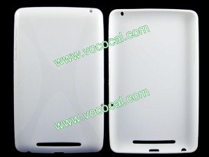 X Line Soft Flexible TPU Protective Case Cover Skin for Google Nexus 7 White
