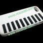 Fashion Protective Silicone Piano Key Case Cover Skin for iPhone 5 White