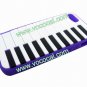 Fancy Protective Silicone Piano Key Case Cover Skin for iPhone 5 Purple