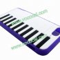 Fancy Protective Silicone Piano Key Case Cover Skin for iPhone 5 Purple