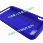 Protective Silicone Piano Key Back Case Cover Skin for iPhone 5 Dark Blue