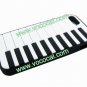Protective Soft Silicone Piano Key Case Cover Skin for iPhone 5 Black