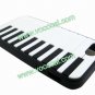 Protective Soft Silicone Piano Key Case Cover Skin for iPhone 5 Black
