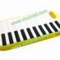 Fashion Protective Silicone Piano Key Case Cover Skin for iPhone 5 Yellow