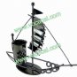 Metal Craft Gift Model Sailboat Boat Ship Pen Brush Holder Container Pot