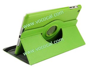 360 Rotating PU Leather Protective Stand Case Cover Skin for iPad Mini Green