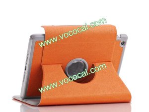 360 Degree Rotating PU Leather Flip Stand Case Cover Skin for iPad Mini Orange