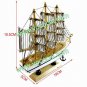Wooden Decorative Sailing Sail Boat Ship Model Craft Gift White 20CM