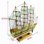 Wood Decorative Sailing Sailboat Ship Model Craft Gift Brown 30CM